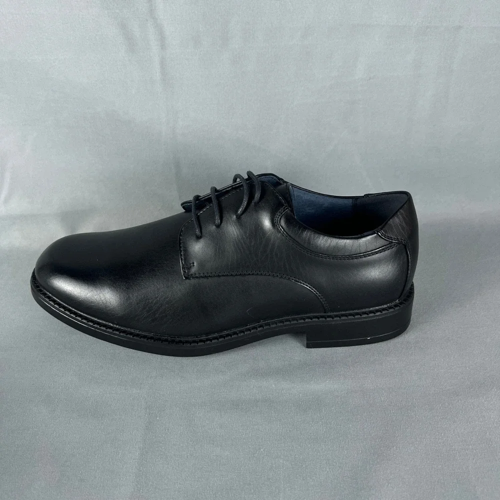 Bruno Marc Downing 02 Oxford Dress Shoes Mens 9 Black Faux Leather Round Toe
